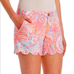 Lilly Pulitzer Buttercup Shorts Pink Pout Too Much Bubbly Sz 0